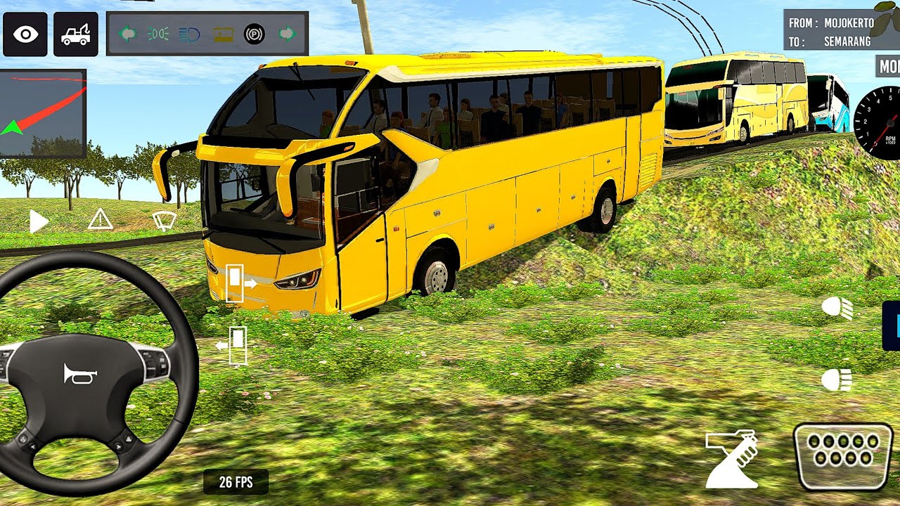 Indonesia Coach bus driving | Euro Bus simulator 2025 Anoride gameplay || LEVEL 62 MOGLI CTR