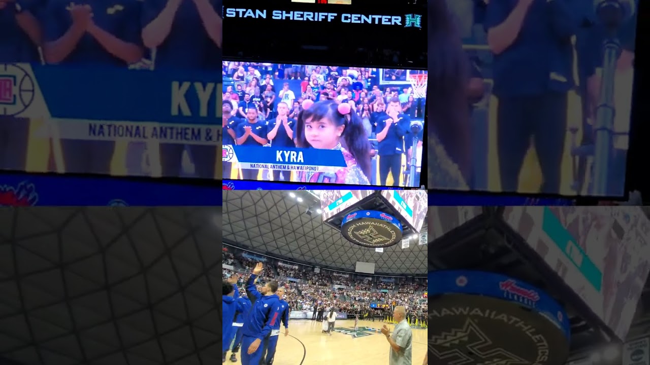 NATIONAL ANTHEM- NBA PreSeason LA Clippers vs Utah Jazz #KyraPesebre Hawaii's Child Prodigy