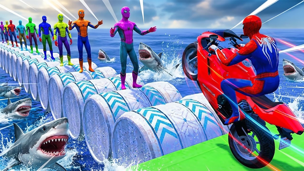 الرجل العنكبوت انقاذ باتمان Spider-Man Rescue batman vs iron man vs venom funny Game GTA 5 superhero
