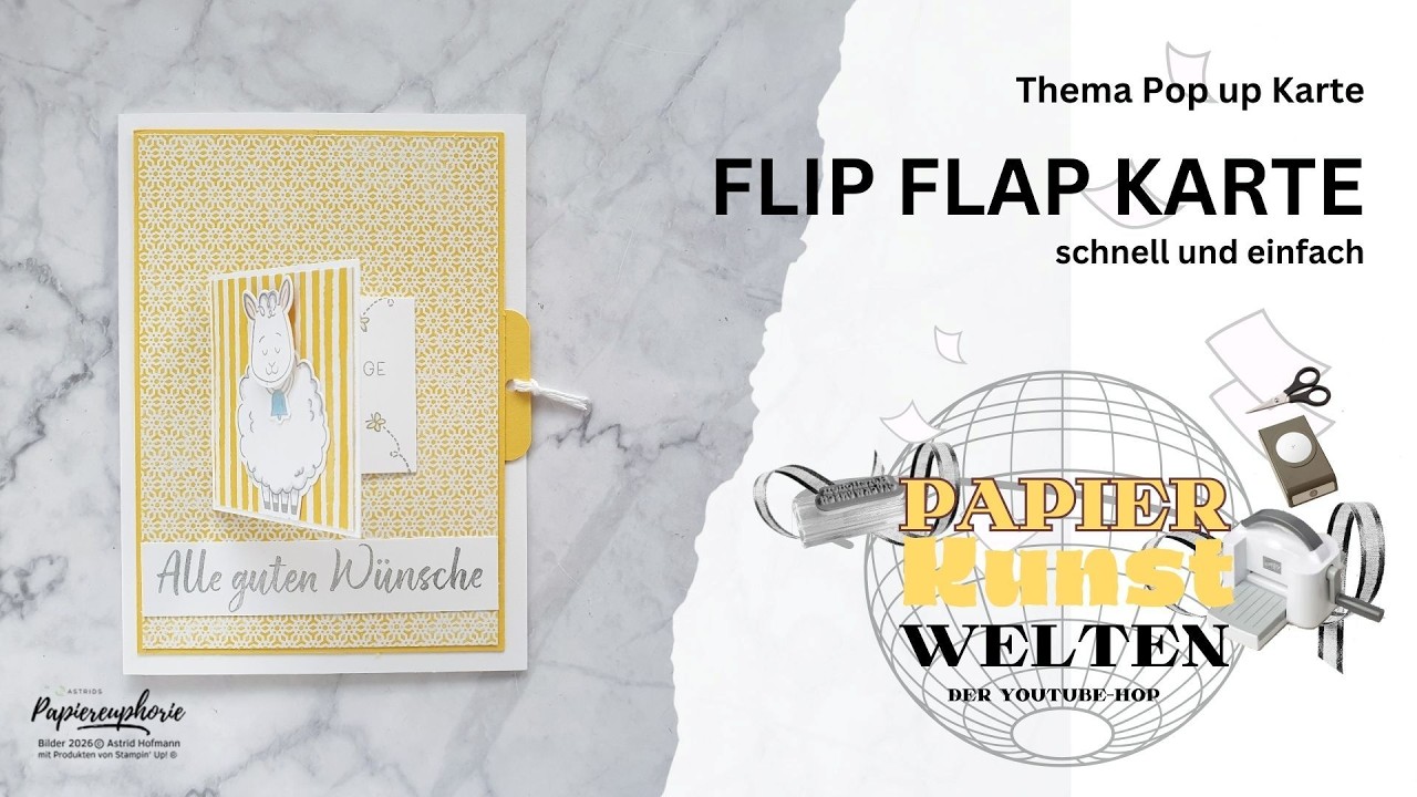 Flip Flap Karte | PapierKunstWelten 2026-02 | Material von Stampin' Up!