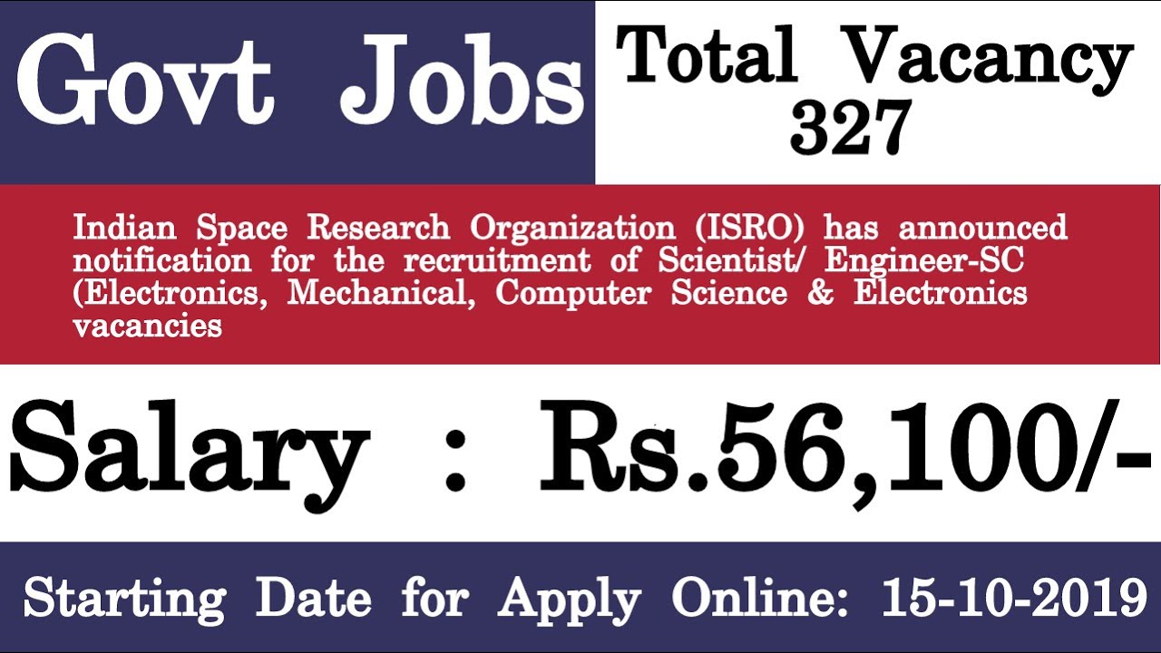 ISRO Scientist/ Engineer-SC Result 2021 Interview Schedule Announced
