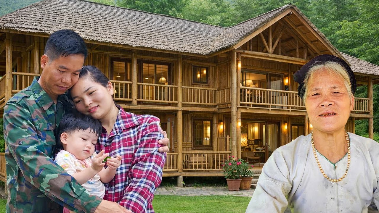 Taking Care of 80 year old Lady - Build a Bamboo House in the Countryside | Ly Tieu Ha's Husband