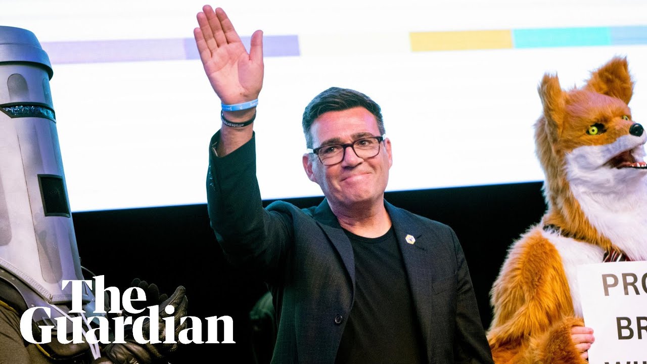 Labour&rsquo;s Andy Burnham gives victory speech after winning Makerfield byelection