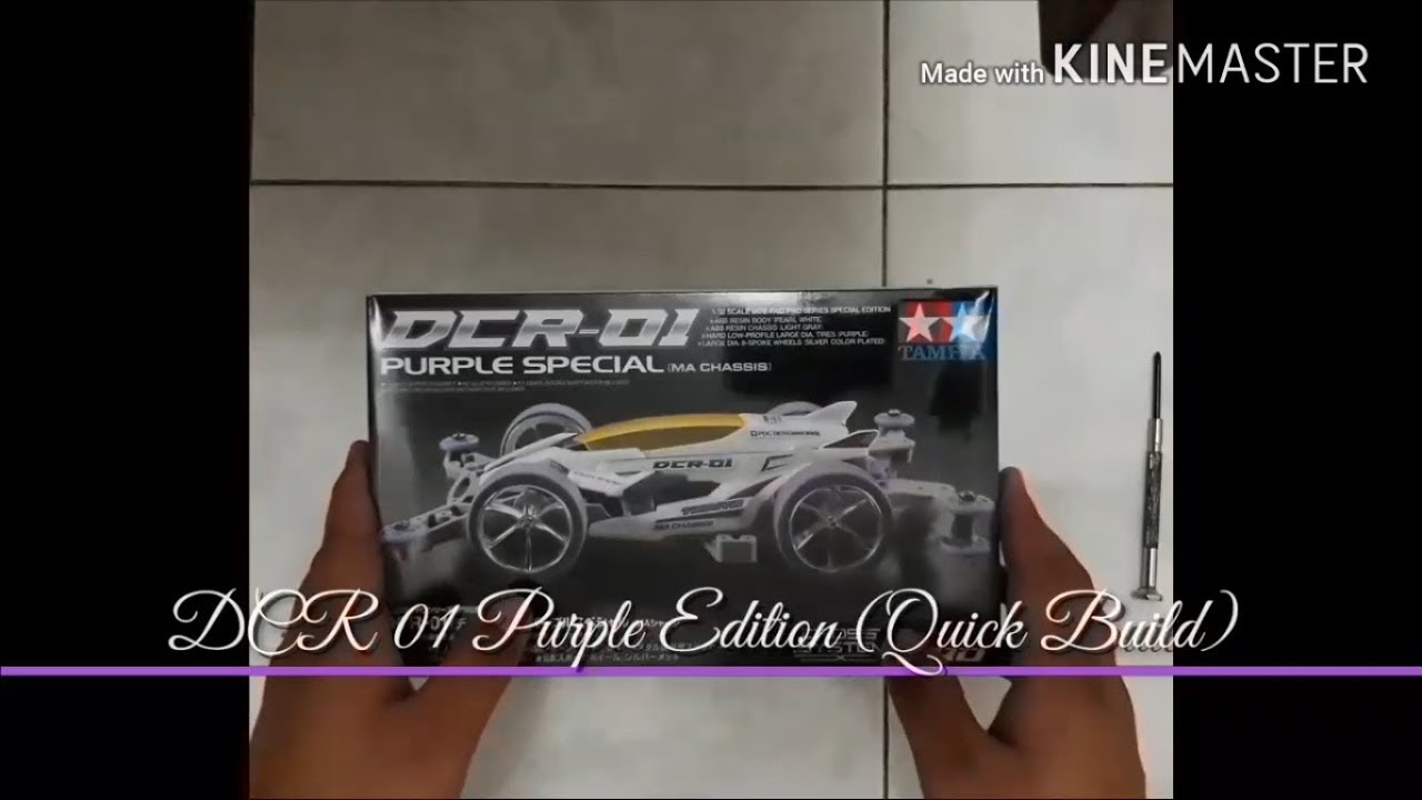 Merakit Tamiya Mini 4WD - DCR 01 Purple Special - MA Chassis (Quick Build)