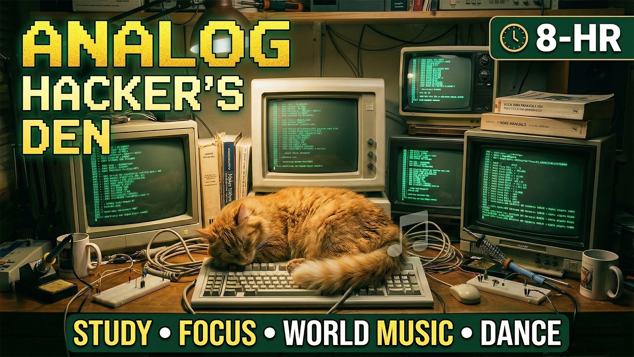 8-Hour Analog Hacker's Den: Study, Dance, World Music for Deep Focus