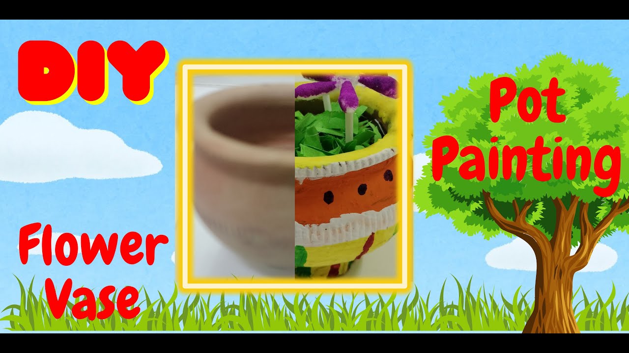 DIY EASY POT PAINTING | DIY POT FLOWER VASE | Sudeep's Creative Planet