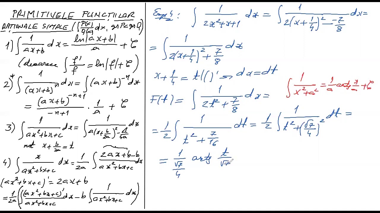 XII, SET 3, CALCULUL PRIMITIVELOR RATIONALE SIMPLE