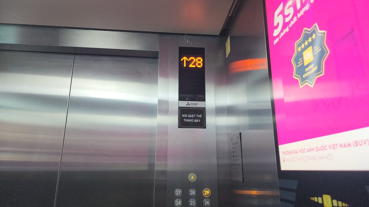Mitsubishi NexWay Traction Lifts - 90 Nguyen Tuan Apartment, Hanoi, Vietnam (Residence Zone)