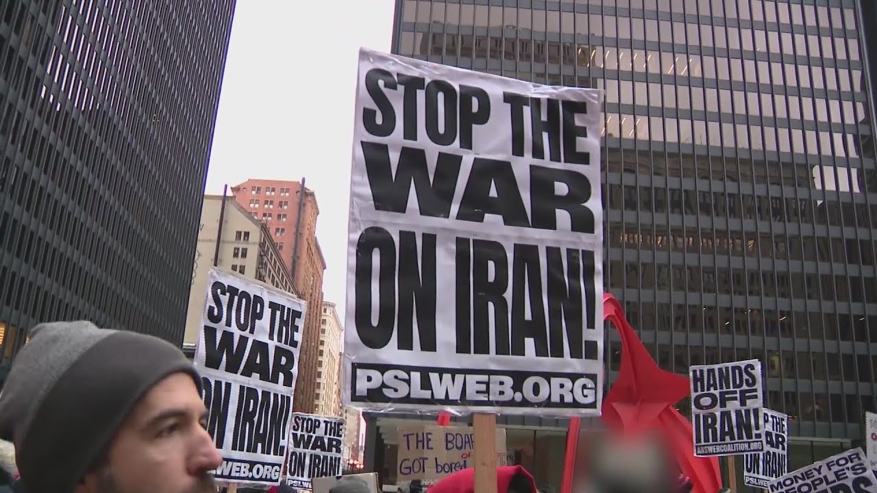 Protesters in Chicago call for peace following U.S. involvement in Iran attack