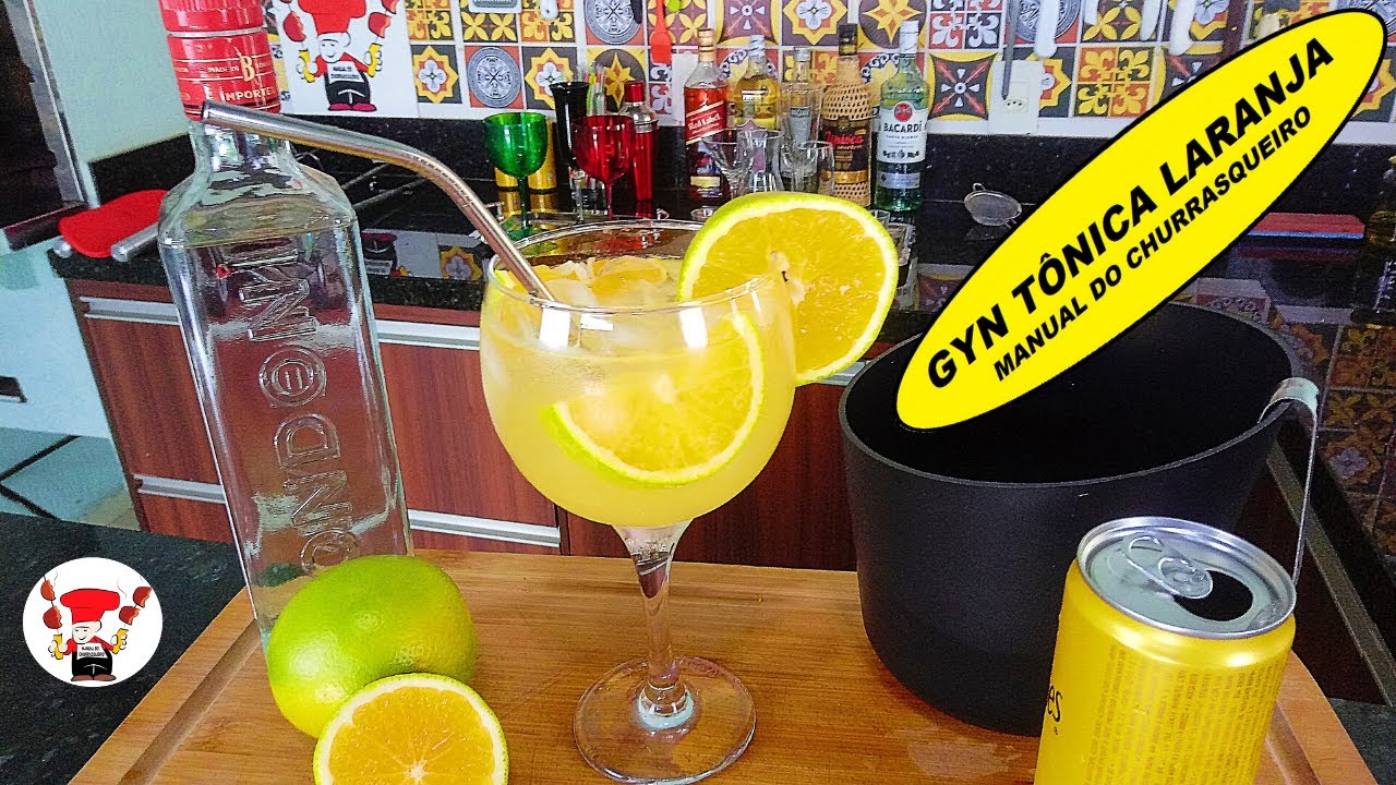 Como Fazer Gin Tônica Laranja Drink Fácil para Bar Restaurante
