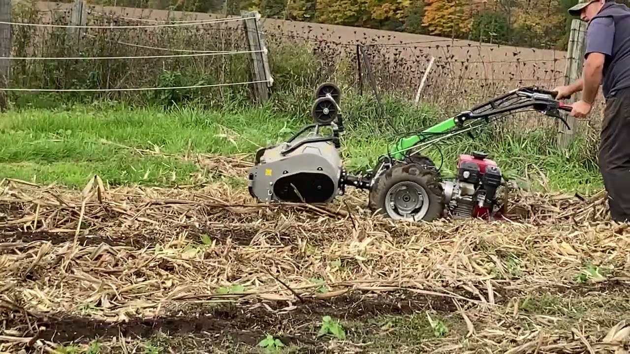 Second Pass on Corn Stock with Flail Mower