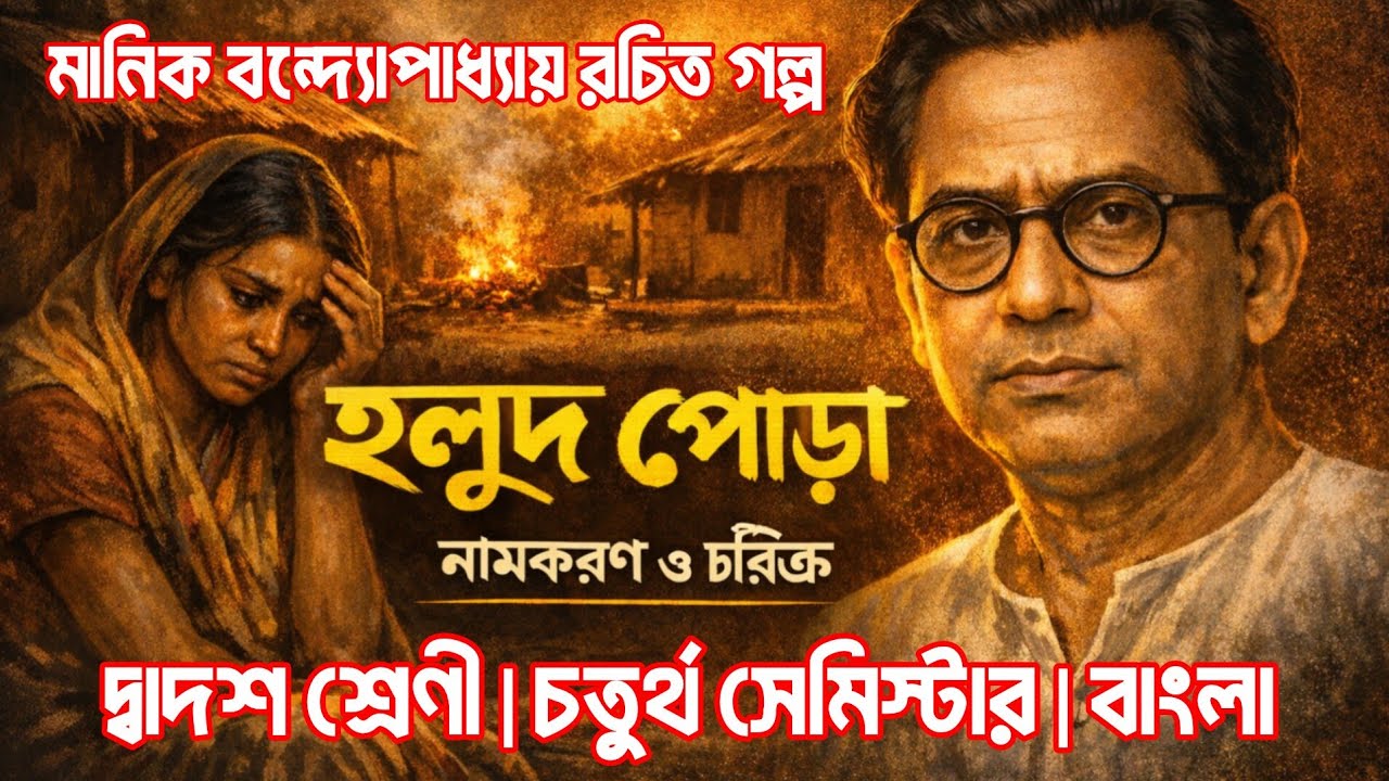 মানিক বন্দ্যোপাধ্যায়  রচিত 'হলুদ পোড়া ' গল্পের নামকরণের সার্থকতা ও চরিত্র বিশ্লেষণ 