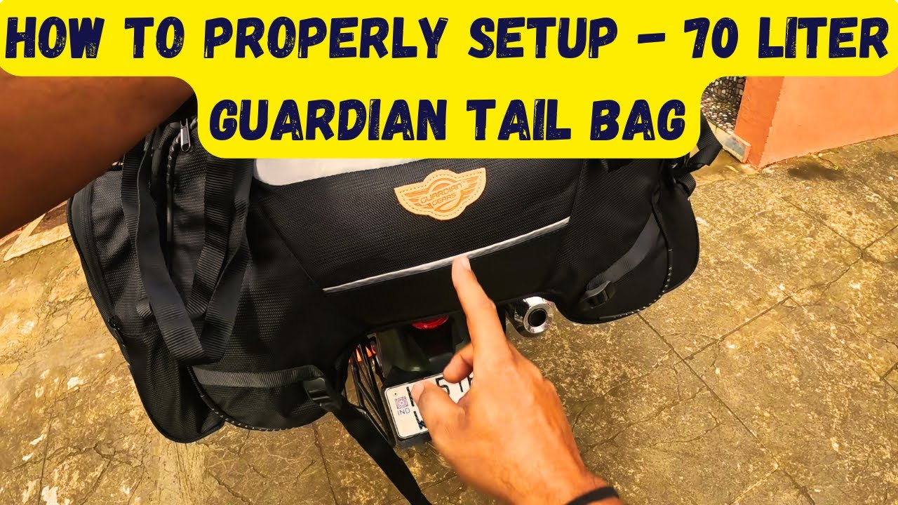 How to setup completely loaded 70 liter Guardian Tail Bag on Honda Highness bike | @GetOutnWroom
