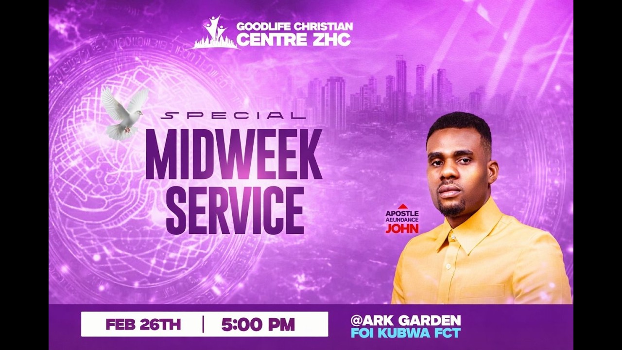 SPECIAL MIDWEEK SERVICE - LIVE WITH APOSTLE ABUNDANCE JOHN 26TH|02|2026
