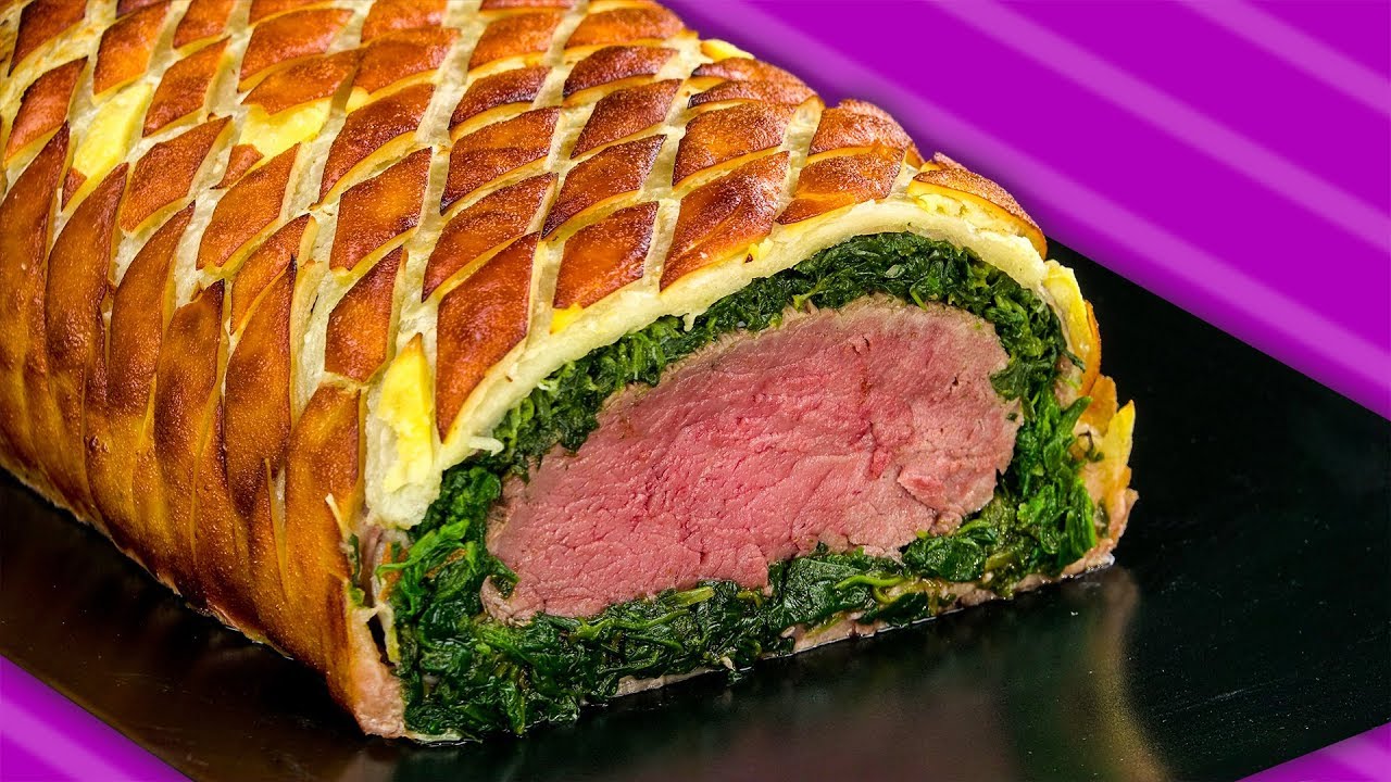 Beef Wellington With Bacon & Spinach: A Surprise In A Roll