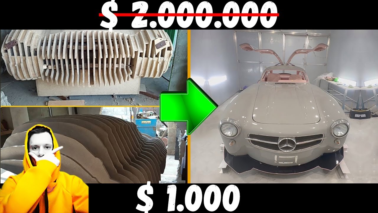 Полная 100-дневная сборка автомобиля Mercedes 300SL Gullwing реплика