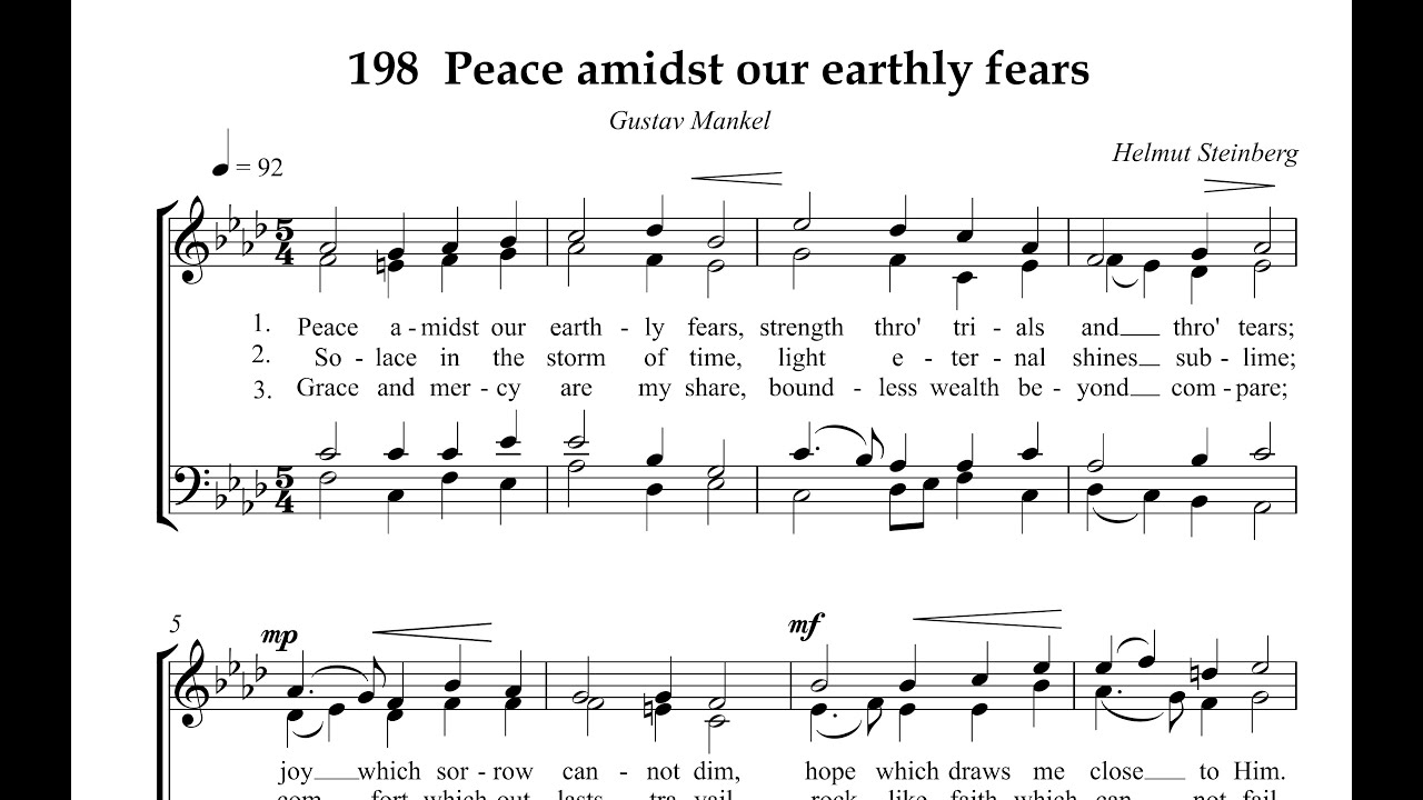 Hymn Collection 198   Peace amidst our earthly fears
