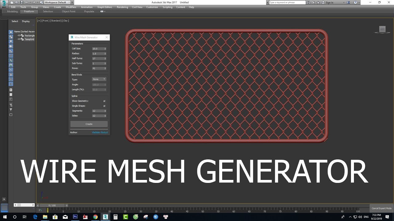 HODIDU STUDIO -  HƯỚNG DẪN WIRE MESH GENERATOR ( TẠO LƯỚI THÉP )
