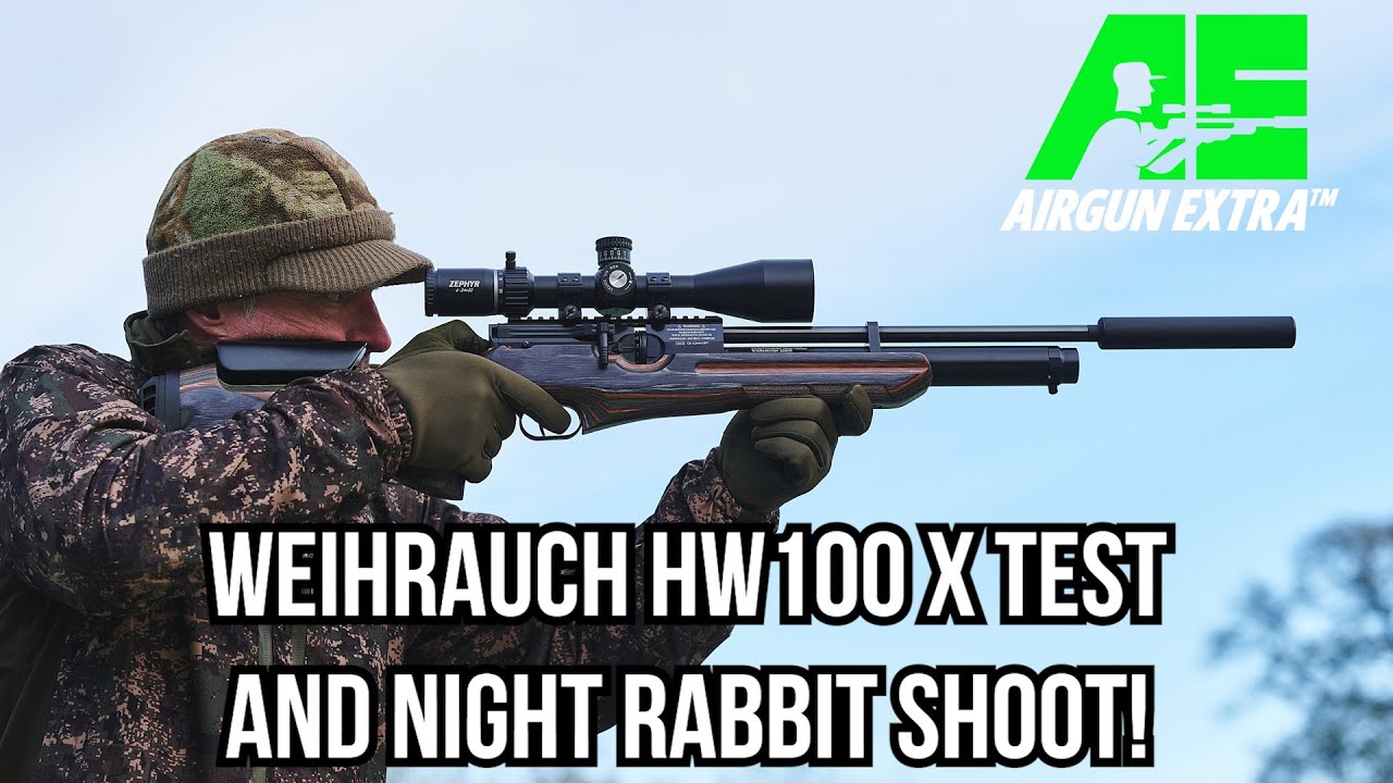 Airgun Extra | Weihrauch HW100 X review | Night rabbit hunting with BRK Sniper and Alpex 4K Lite