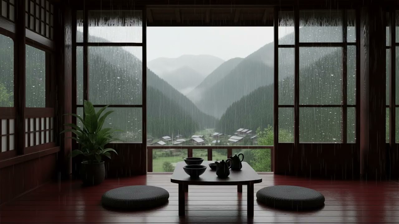 3 Hours Soft Rain & Calm Music 🌧️ Deep Sleep Atmosphere