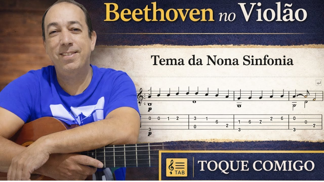 Tema da Nona de Beethoven no Violão | Aula Fácil para Iniciantes