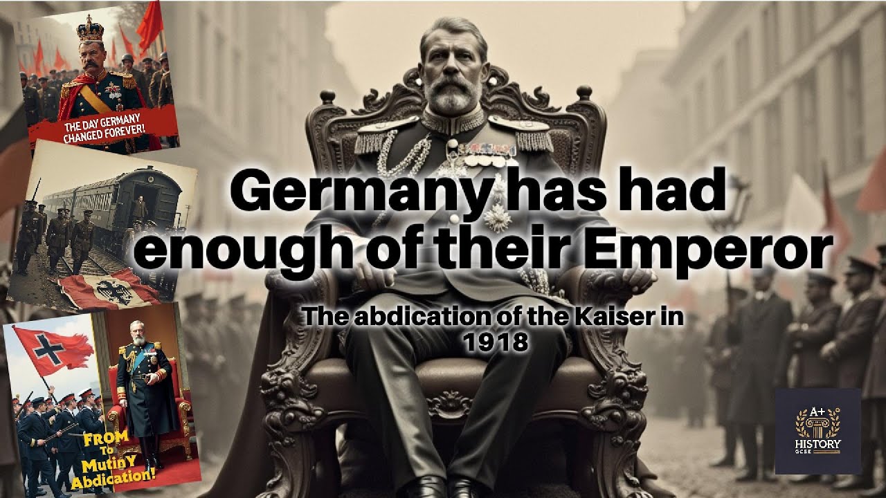 A* GCSE History: The abdication of the Kaiser in 1918