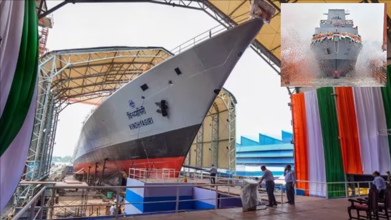 The Indian Navy launched the new frigate Vindhyagiri