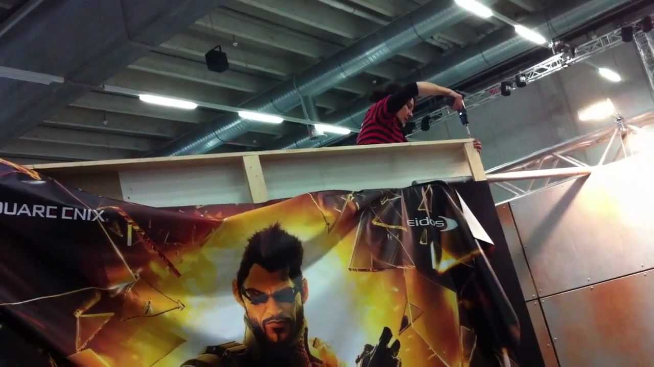 E-Games 2011 Aufbau des Deep Silver Standes