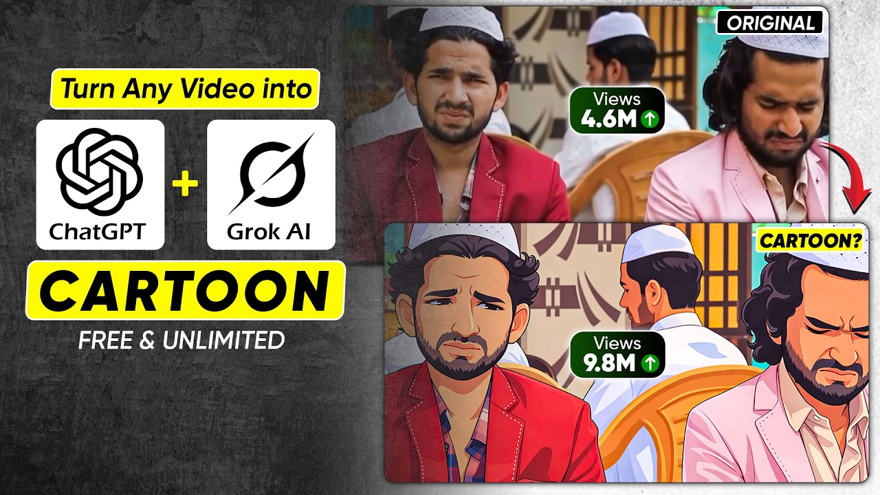 Turn Any YouTube Video into a Viral Cartoon for FREE AI (Step-by-Step)