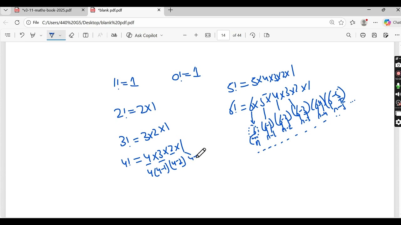 chapter 6 permutation and combination lec 1