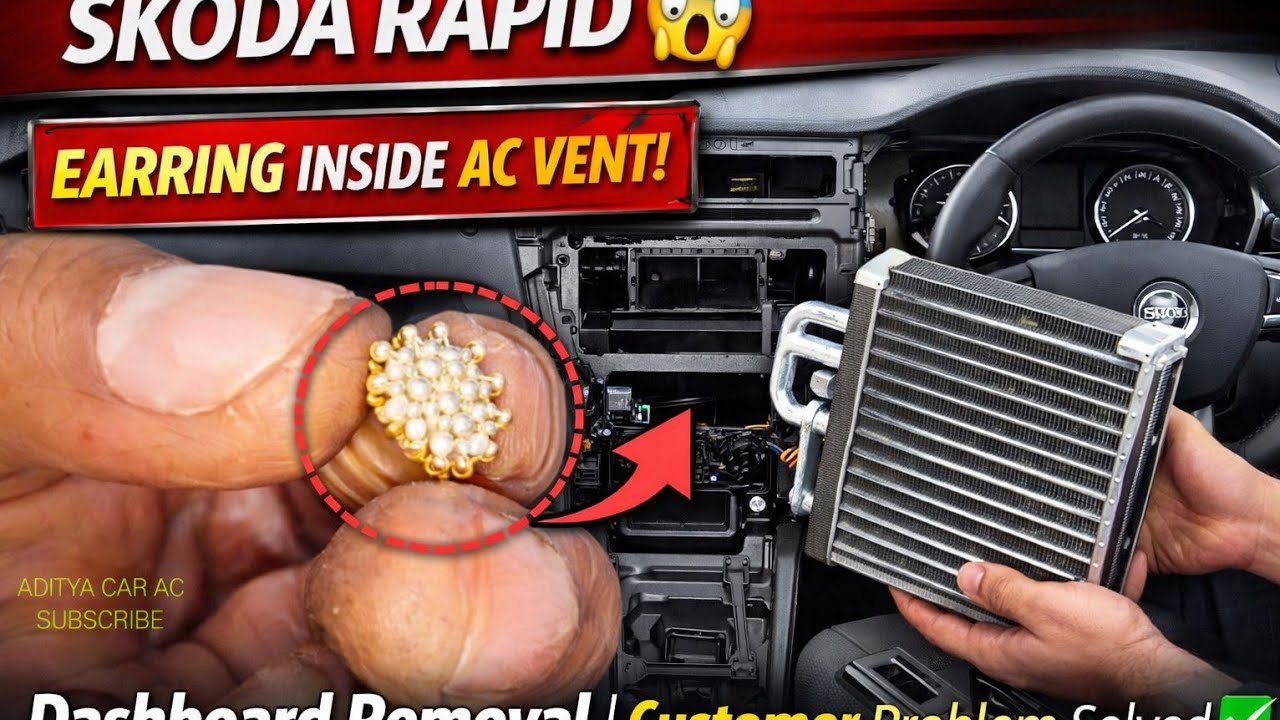 Skoda Rapid Dashboard Removal | Solving Customer Issue with Earring in AC Vent #adityacarac