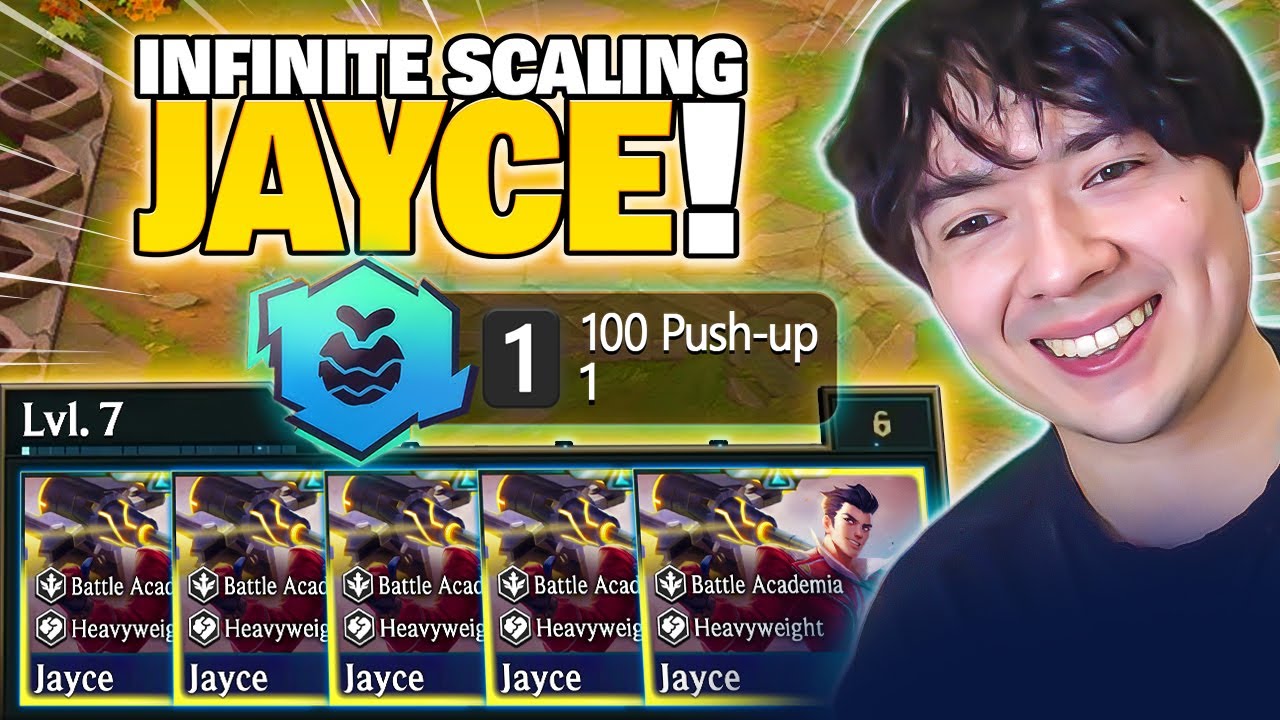 3 Star Jayce But He Has An INFINTE Scaling Augment (100 PUSH UPS) I Set 15 TFT