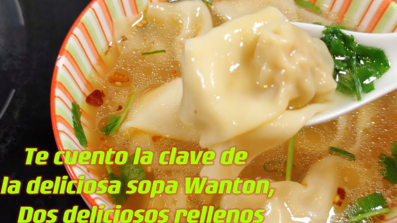 Sopa de Won ton o Wantán, Como hacer un delicioso plato de sopa Wanton o Wantán , mira este video .