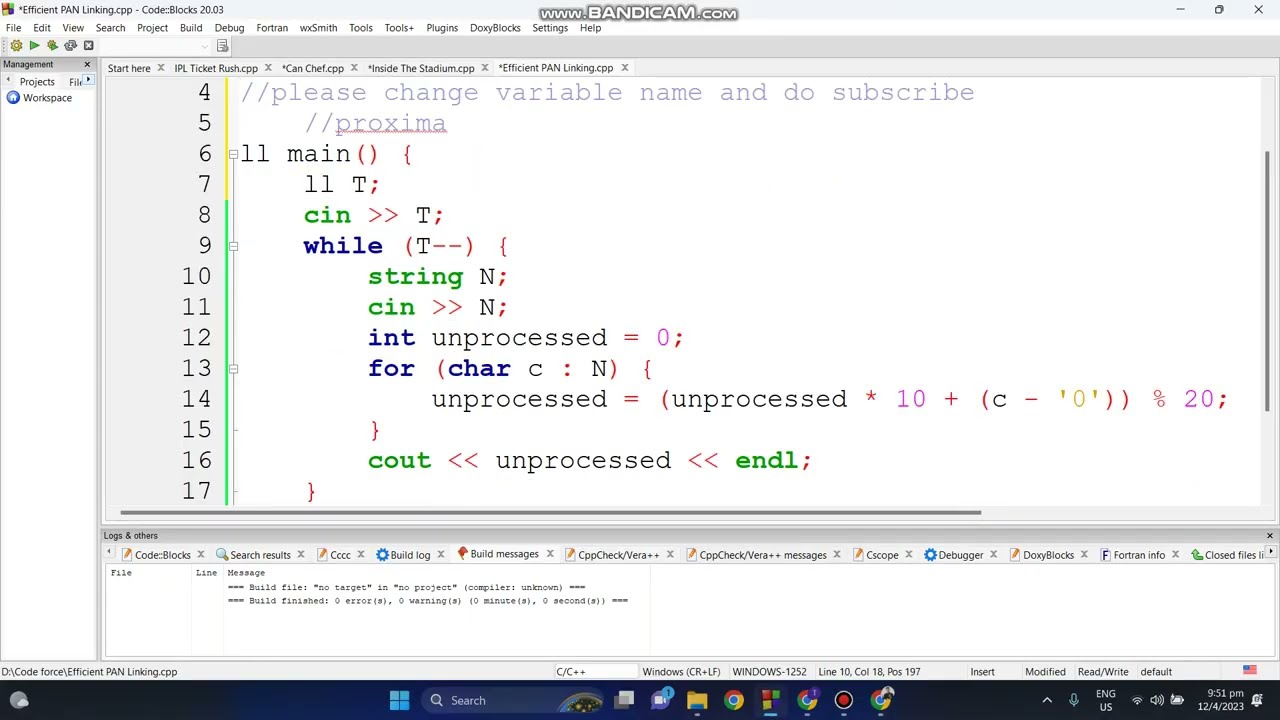 Efficient PAN Linking || Starters 85 Division 3 (Rated) || Proxima || Codechef ||