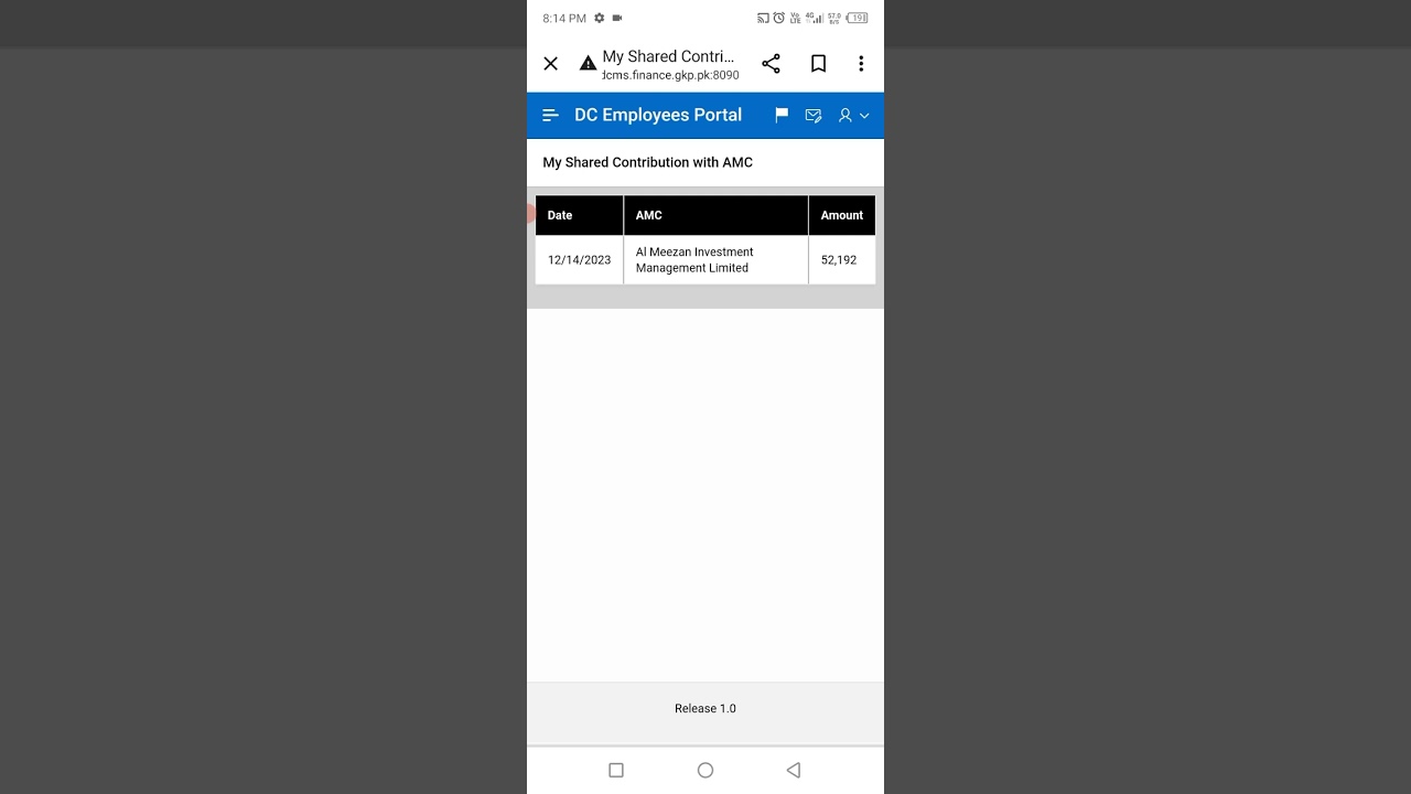 how to check contribution transfered to AMCs.