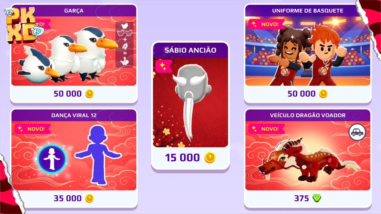 PK XD ATUALIZOU! Ano Novo Lunar 2026 Muitos Itens POR MOEDAS e ITENS GRÁTIS