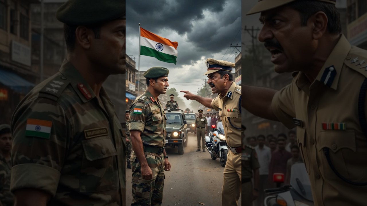 Arrogant Police Officer Humiliates Indian Army Officer&hellip; Then Senior Army Officers Arrive! 😱🇮🇳 #ai