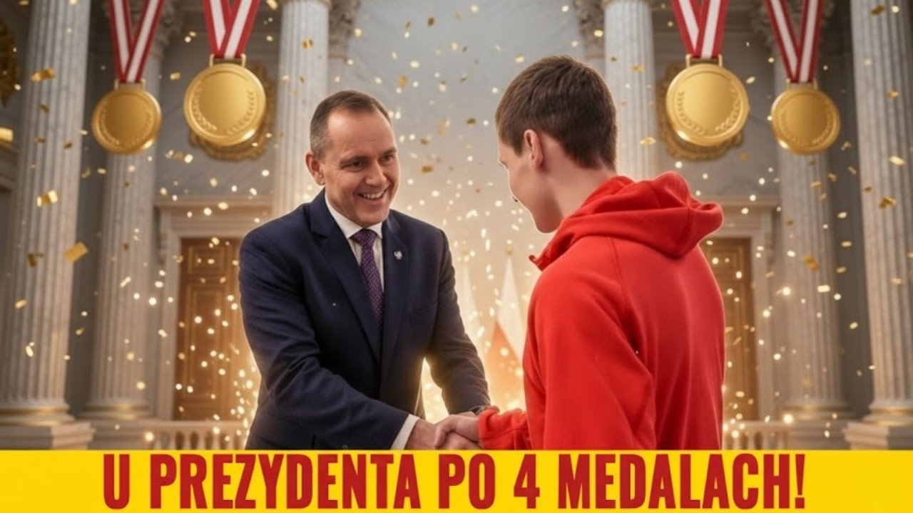 Kacper Tomasiak z trzema medalami u Prezydenta Nawrockiego   Podcast Wiadomości Dziś