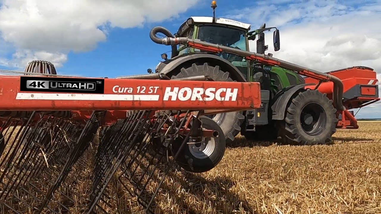 Agardienste ROHLFING Luzerne striegeln mit HORSCH CURA 12 ST und HORSCH Saatguttank Partner 1600 FT