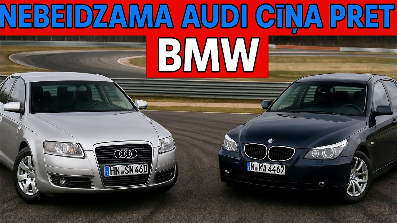NEBEIDZAMĀ CĪŅA - AUDI PRET BMW. VAI AUDI VAR UZGRIEZT SAULĪTI KĀ BMW