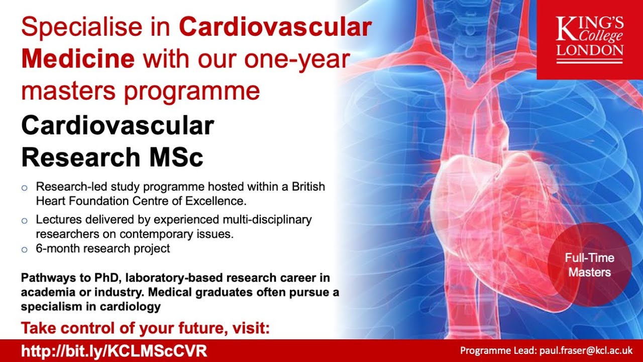 Cardiovascular Research MSc @ King's College London