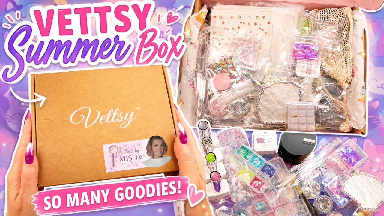 💖 Распаковка летнего бокса Vettsy! СТОЛЬКО всего для ногтей 😍 | Обзор новинок и первый взгляд