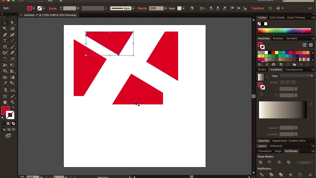 How to cut shapes in Adobe illustrator