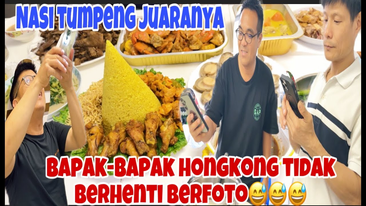 NASI KUNING INDONESIA UNTUK KELUARGA SUAMI DI HONGKONG || KEPONAKAN HONGKONG ULANGTAHUN