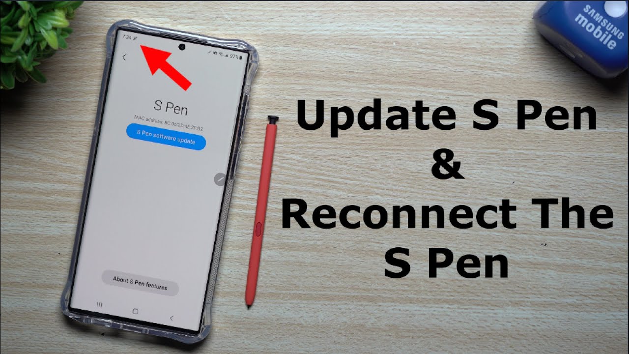 Galaxy S22 Ultra - How To Update S Pen Software & Reconnect S Pen