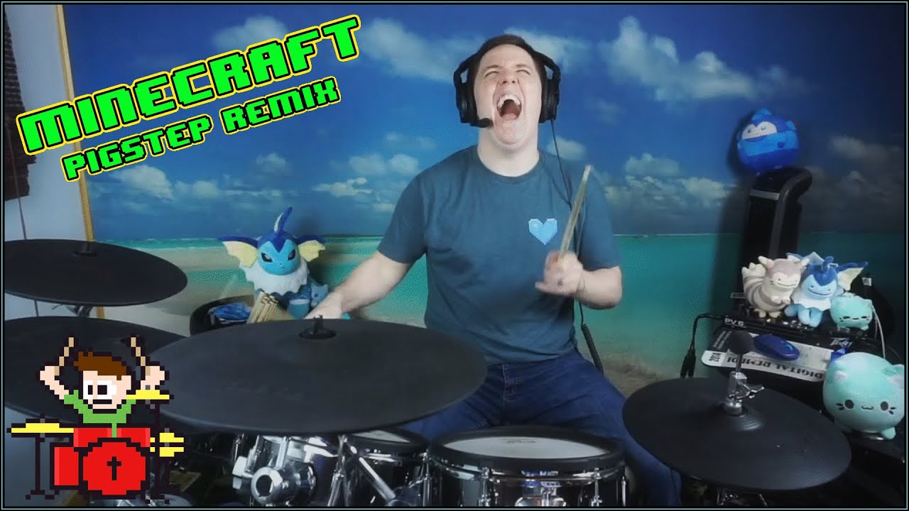 Minecraft - Pigstep Remix On Drums!