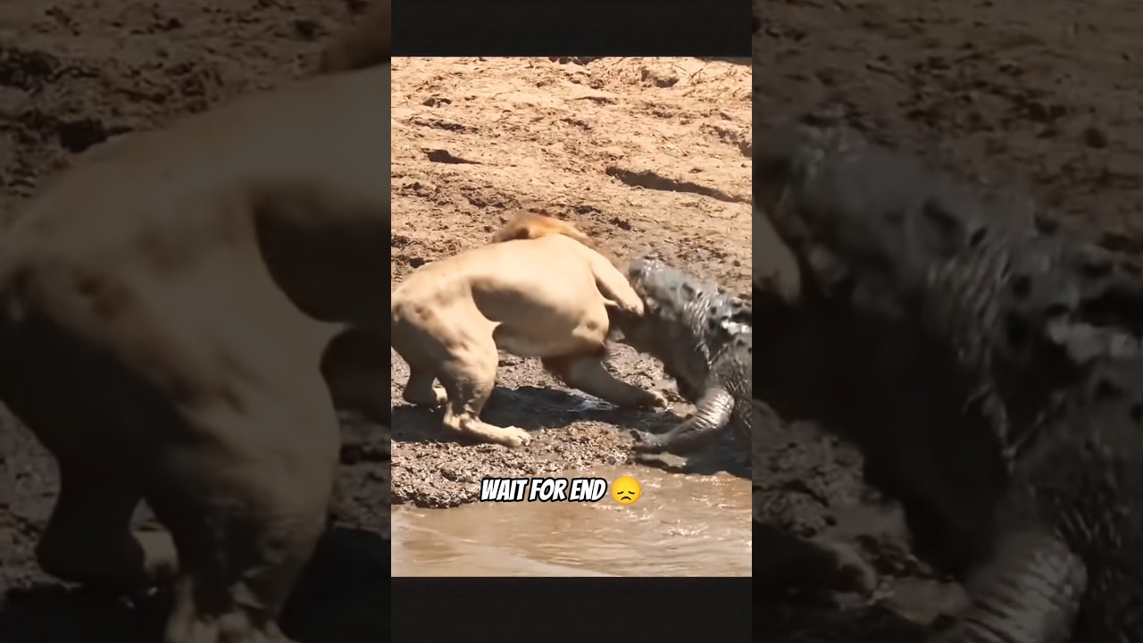 crocodile vs lion 🦁