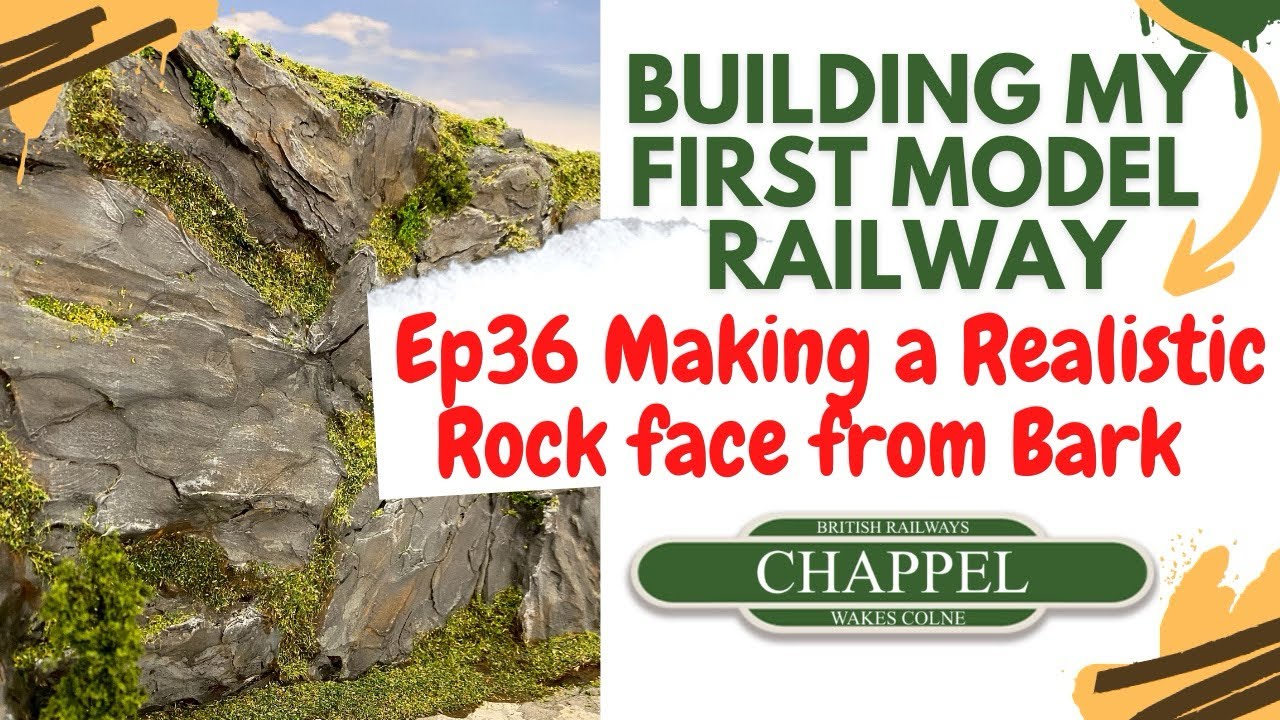 36 Building my first model railway- Making realistic rocks from bark