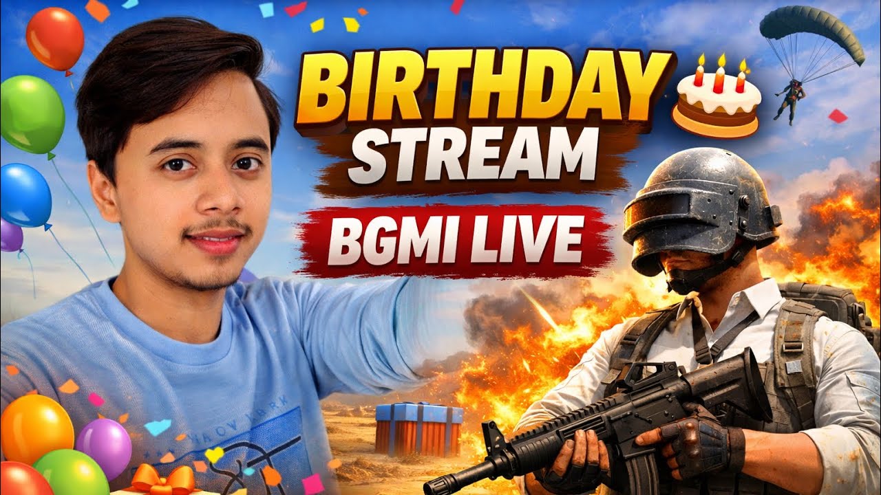 MY BIRTHDAY STREAM 2026 🥳 | MOEEN GAMER 🔥 | BGMI LIVE 🔴 #birthday #birthdaystream #bgmi