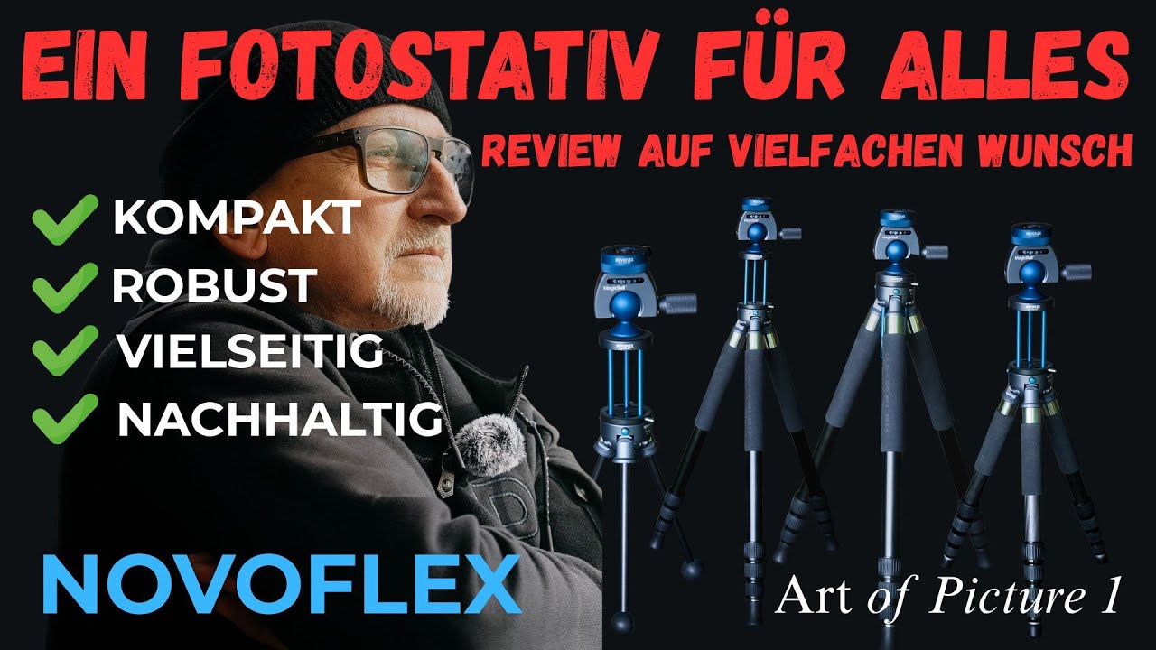 NUR EIN STATIV - NOVOFLEX,  Reise, Vlog & Studio  Fotografie  Travel  Nachhaltig  Robust  Vielseitig